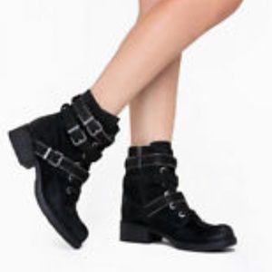 SAM EDELMAN BUCKLE COMBAT BOOTS
